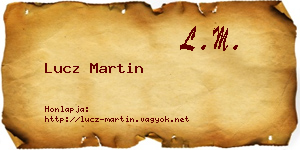 Lucz Martin névjegykártya